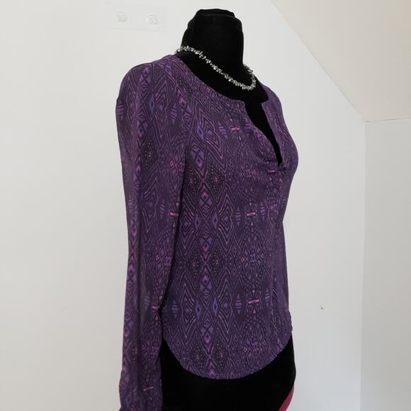 American Eagle Outfitters Semi Sheer Henley Blouse Whimsigoth Y2K Fairy Goth - Picture 2 of 10